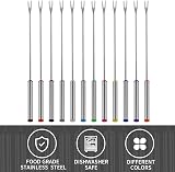 Prasacco 12 Pcs Fondue Forks 9.5 Inch Stainless Steel Heat Resistant Handle view 3