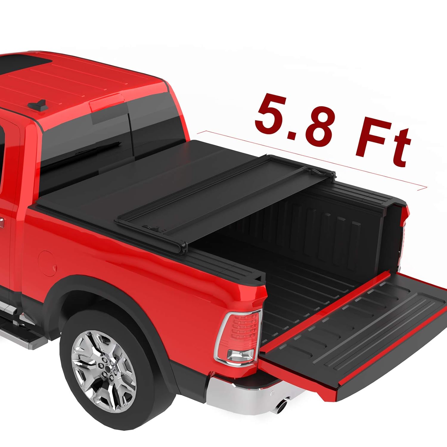Maxmate Tri Fold Truck Bed Tonneau Cover Works With 2019 Ram 1500 New Body Style Without Ram Box Fleetside 5 7 Bed Tonneau Covers Exterior Accessories