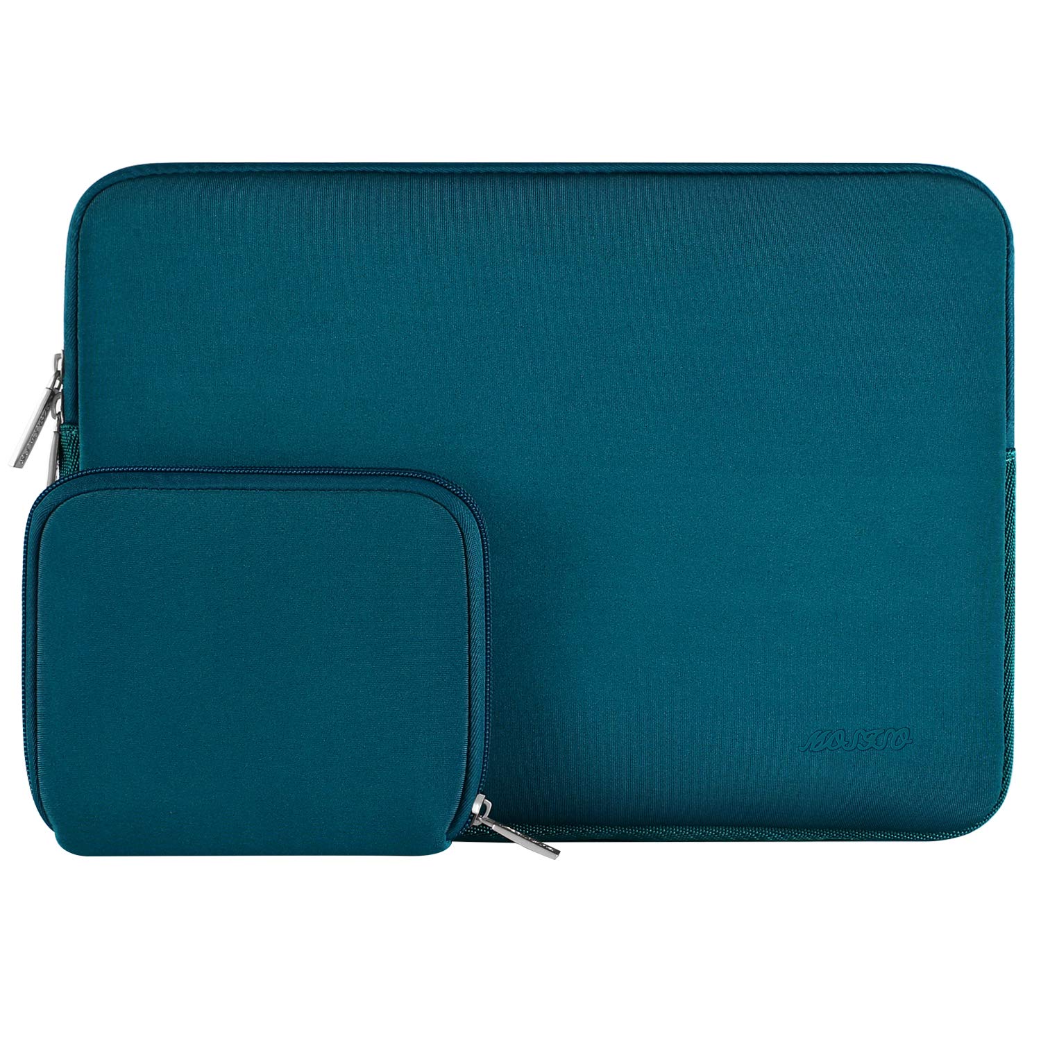 MOSISO Laptop Case 13.3 inch, 13-13.3 inch Laptop Sleeve Bag Compatible with MacBook Air/Pro 13/Pro 14 M5 M4 M3 M2 M1, HP Dell ASUS Lenovo, Neoprene Computer Sleeve Bag with Small Case, Deep Teal