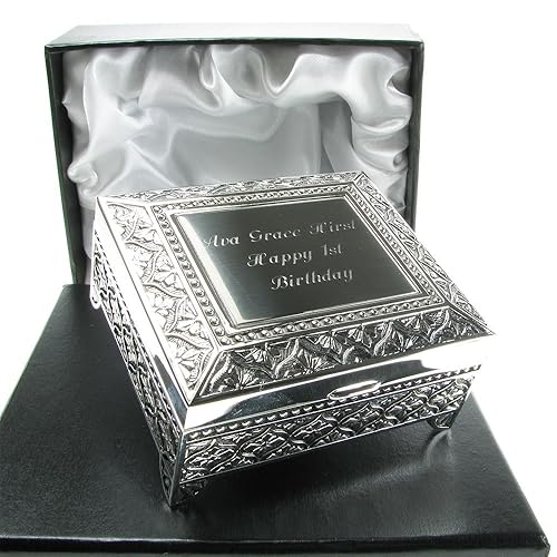 First Birthday Pink Musical Keepsake Box with Photo Frames for Girls