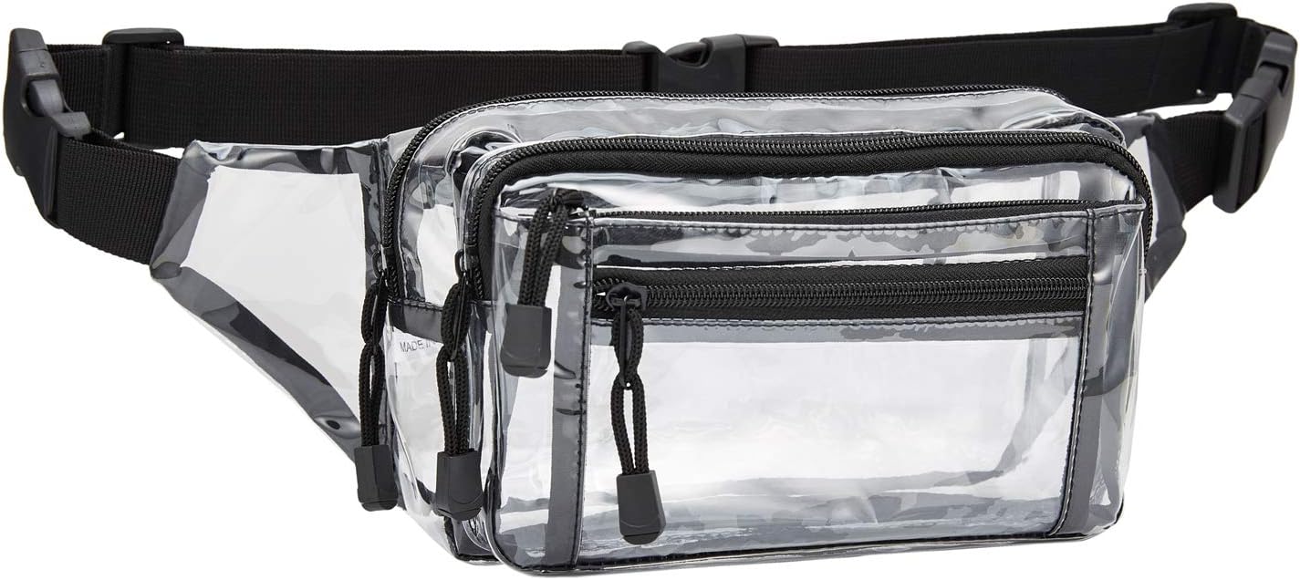 guess clear fanny pack