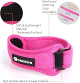 CAMBIVO 2 Pack Patella Knee Strap Pain Relief Knee Support Pink view 3