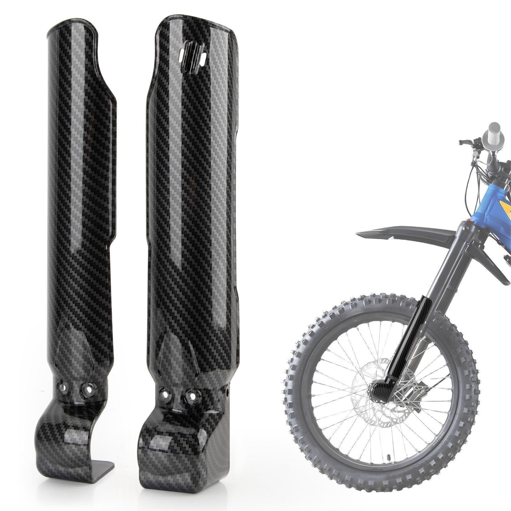 Photo 1 of Front Fork Cover for Sur Ron, PSLER Carbon Fiber Pattern Front Fork Guards Shock Protection for Sur-Ron Light Bee X/S/LBX Segway X260 X160 Electric Dirt Bike