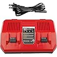 Dual Battery Charger Replace for MK-18 Milwaukee 6A Rapid Lithium Charger to Charge 14.4V-18V XC Lithium-ion Battery 48-59-1890 48-59-1812 48-11-1850 48-11-1820 48-11-1835 48-59-1802