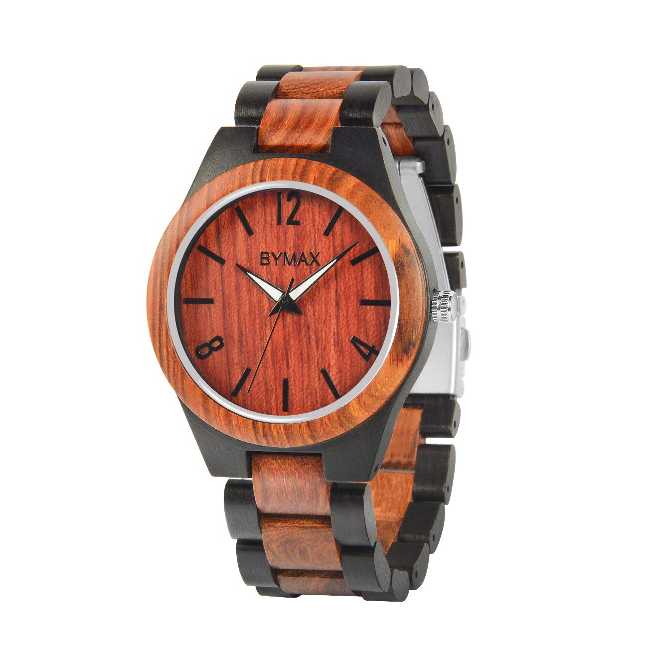 Buy Mens Wooden Watches, Bymax Natural Handmade Wood Watch Analog