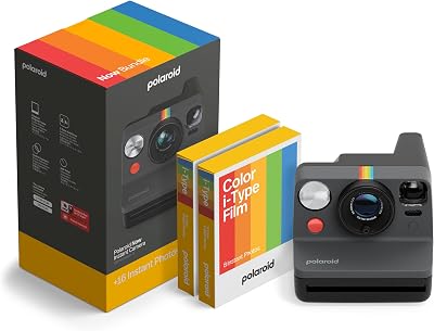 - Now Gen 3 - Sofortbildkamera - Bundle Kamera + Farbfilm (16 Fotos) Schwarz (6560)