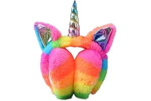 BAOPLAYKIDS Girls Unicorn Earmuffs Winter Warm Soft Plush Ear Warmers for Kids Adults