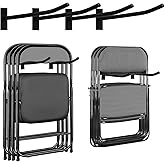 Garage Storage Mechanism Wall Mounted, Folding chair storage rack,Garden Tool Rack Manager Heavy-Duty Folding Chair, Suitablefor Car Tires, Ladders, Chairs, Strollers (Black (2-pack))
