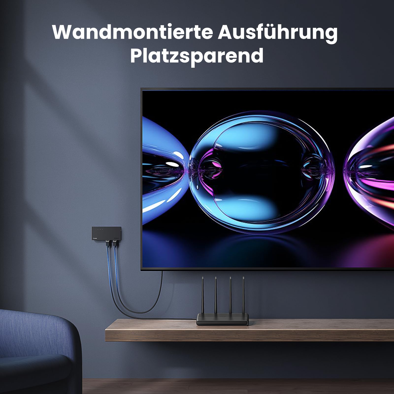 UGREEN LAN Switch 8-Port Netzwerk Switch Gigabit Switch automatische Geschwindigkeit von 10/100/1000Mbps, Duplexanpassung,Plug and Play,Ethernet Switch für TV/Laptop/Switch/Router/Monitor 6