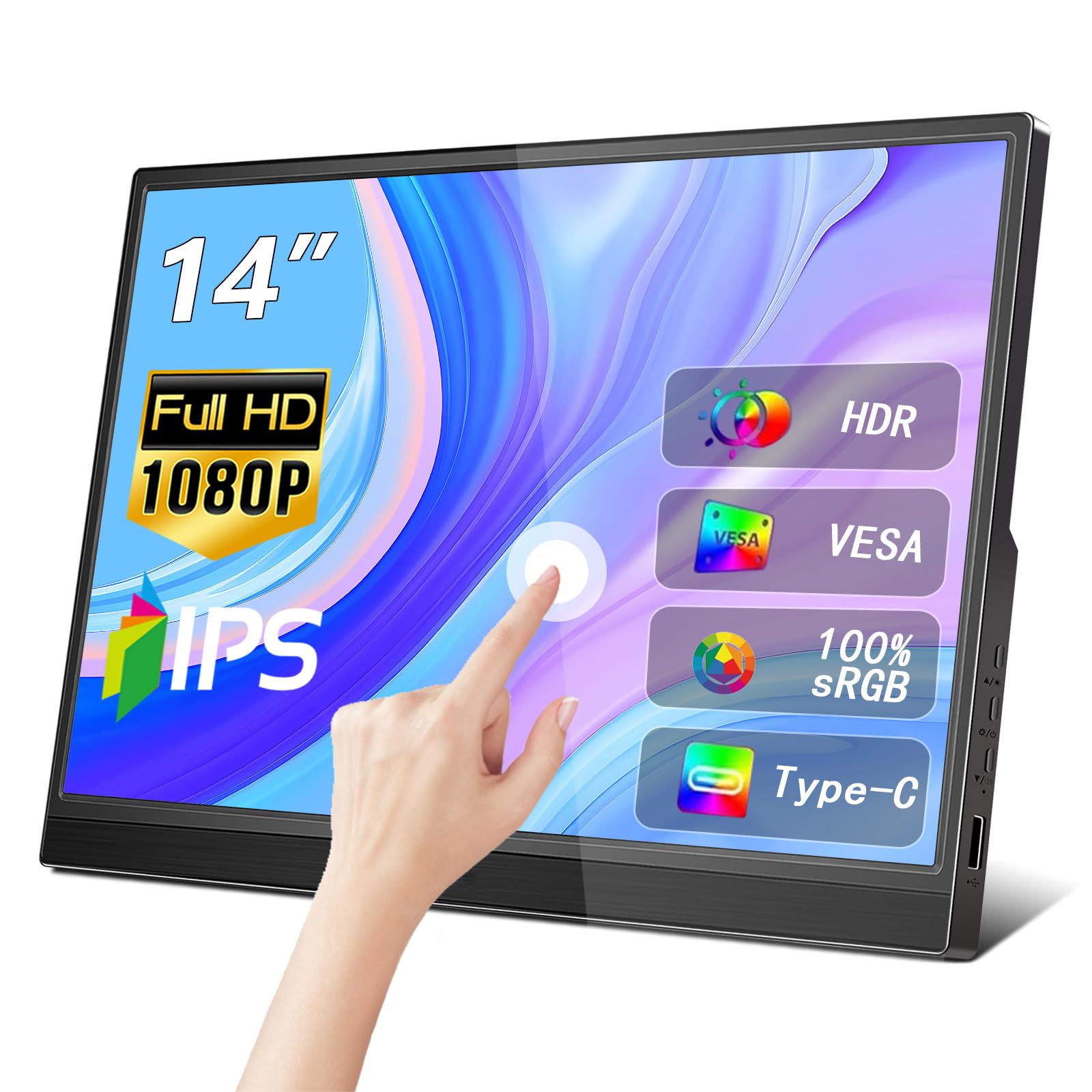 Mua 14 Inch Touchscreen Portable Monitor IPS 1080P Built-in Speakers ...