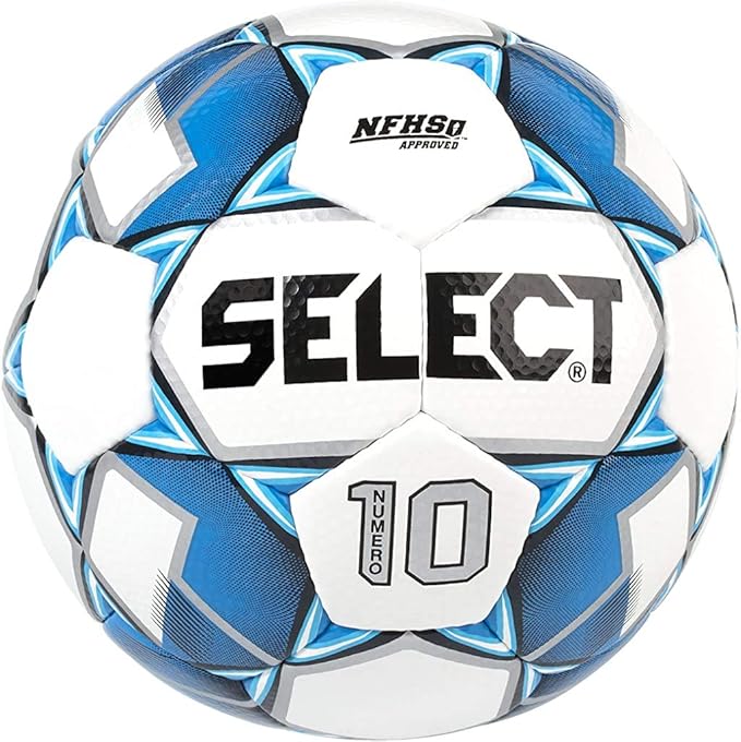 Select Sport Select Numero 10 Soccer Ball, White/Royal Blue, Size 5