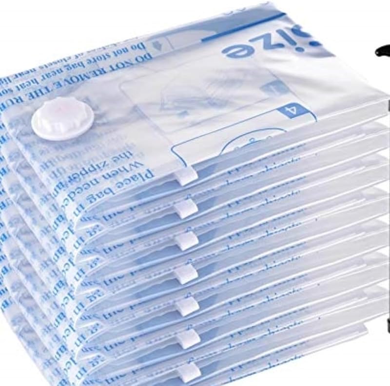 MEIQIHOME Vacuum Storage Bags 8 Large 32x24 Space Saver Double Zip Triple Seal