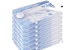 MEIQIHOME Vacuum Storage Bags 8 Large, Space Saver Sealer Bags, Airtight Compression Bags for Clothes, Pillows, Comforters, Blankets, Bedding