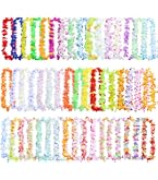 PARSUP Lot de 50 décorations de fête hawaïennes, 50 styles de collier hawaïen en vrac pour fête hawaïenne tropicale à thème plage, bar de nuit, Luau, Aloha, vacances à la plage, PARSUP-XWYHH50PCS