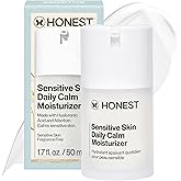 Honest Beauty Sensitive Skin Daily Calm Lightweight Moisturizer, Reduces Redness, Hydrates, Hypoallergenic, Fragrance-Free Vegan, 1.7 fl oz