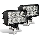 LED Tractor Work Lights 12v Flood Light, 2PCS | 4 inch 24W, IP67 Waterproof, LED Work Lights for Truck, 24V Equipment Offroad Lights, UTV ATV Lighting