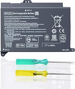 BP02XL 849569-541 Laptop Battery for HP Pavilion PC 15 Series 15-AU091NR 15-AU010WM 15- AU123CL 15-AU063CL 849909-855 849569-542 849569-421 HSTNN-LB7H HSTNN-UB7B 7.7V/41wh