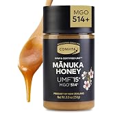 Comvita Manuka Honey UMF 15+ (MGO 514+) Raw, Monofloral - 250g (8.8 Oz) | Raw Manuka Honey New Zealand, Pure &amp; Unpasteurized, Immune &amp; Digestive Support, Wild, Use in Tea, Non-GMO, 3rd Party Tested