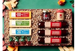 Hickory Charcuterie Farmhouse Summer Sausages & Cheese Gift Box | Gourmet Food Gift Basket 21.75oz