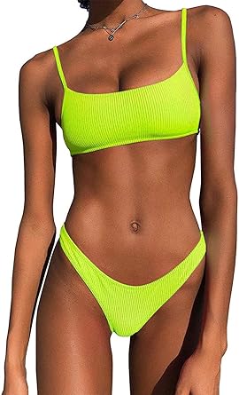 ribbed neon bikini