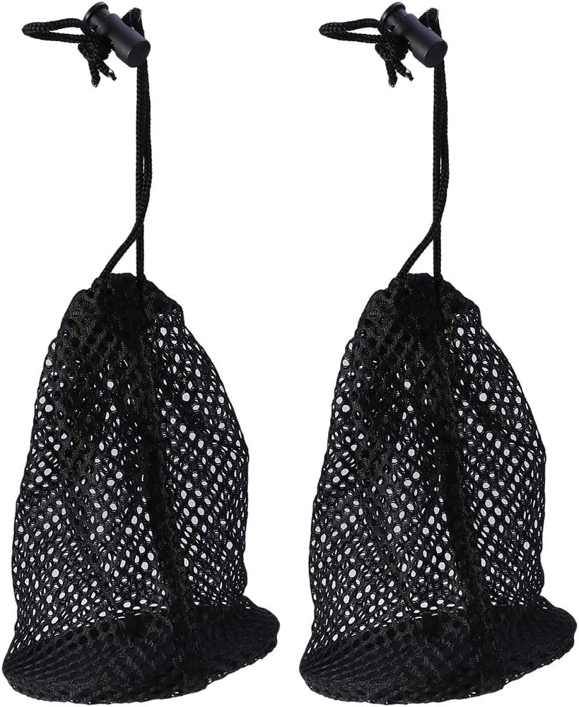 Favor 2pcs Ball Net Bag Mesh Drawstring Bags Nets Bags Pouch Tennis