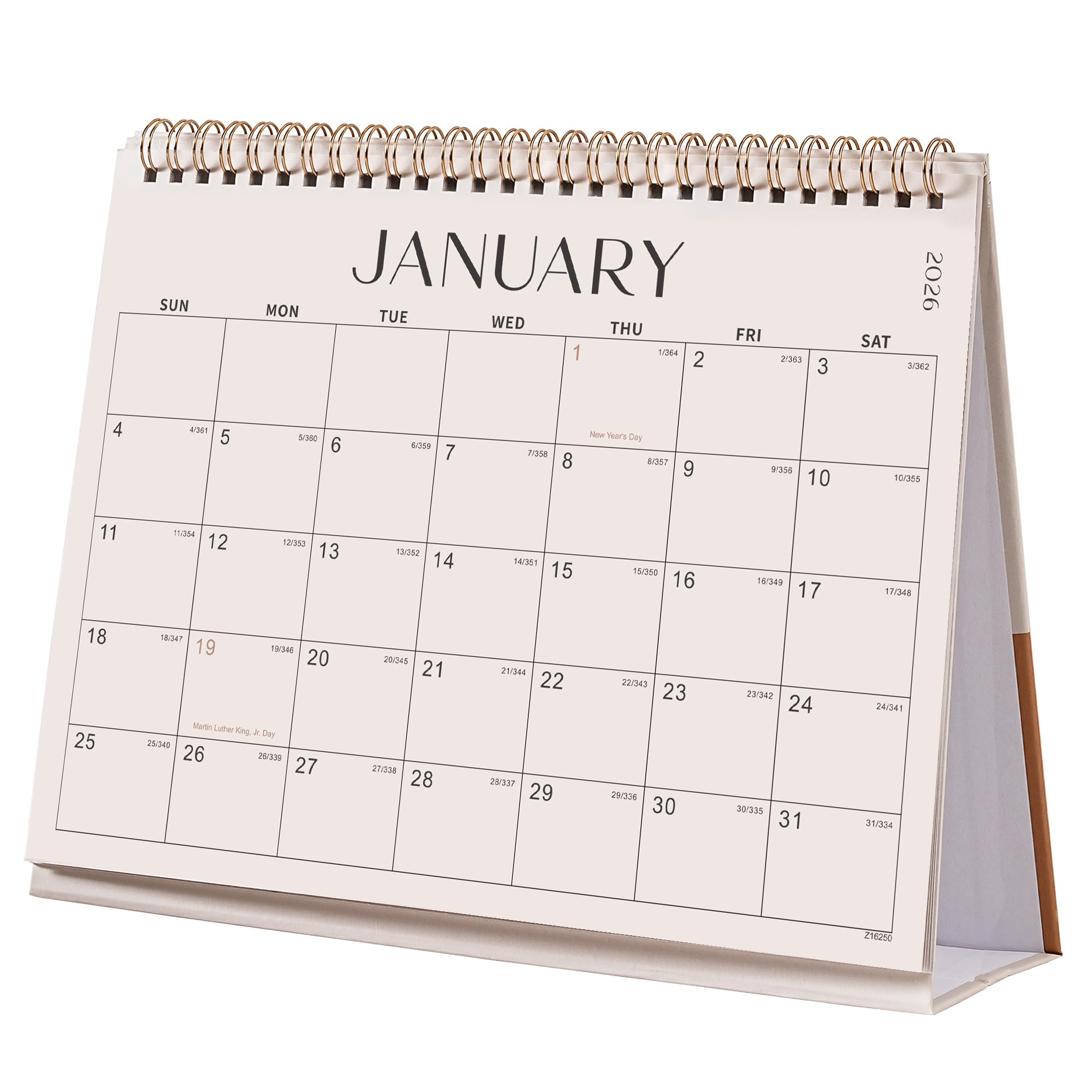 Photo 1 of 2026 Desk Calendar, January 2026 - December 2026, 10" x 8.3" Calendar Desk, 12 Months Standing Flip 2026 Desktop Calendar, Kraft