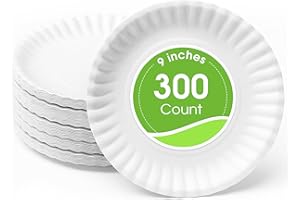 Perfectware 9 Inch White Paper Plates 300ct