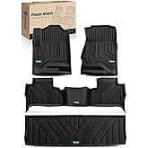 YHTAUTO Floor Mats & Cargo Liner Compatible with Chevrolet Tahoe & GMC Yukon 2015-2020 (Not for XL), TPE All Weather Car Mats Waterproof Anti-Slip Floor Liner, 1st & 2nd Row & Trunk Mat, Set of 4