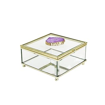 Aufbewahrungsbox Gold Glas