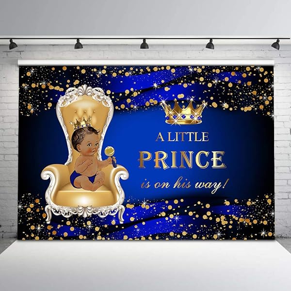 Amazon Com Mehofoto Royal Blue Baby Shower Backdrop Little