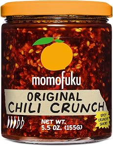 Momofuku Chili Crunch by David Chang, (5.5 Ounces), Chili Oil with Crunchy Garlic and Shallots, Spicy Chili Crisp