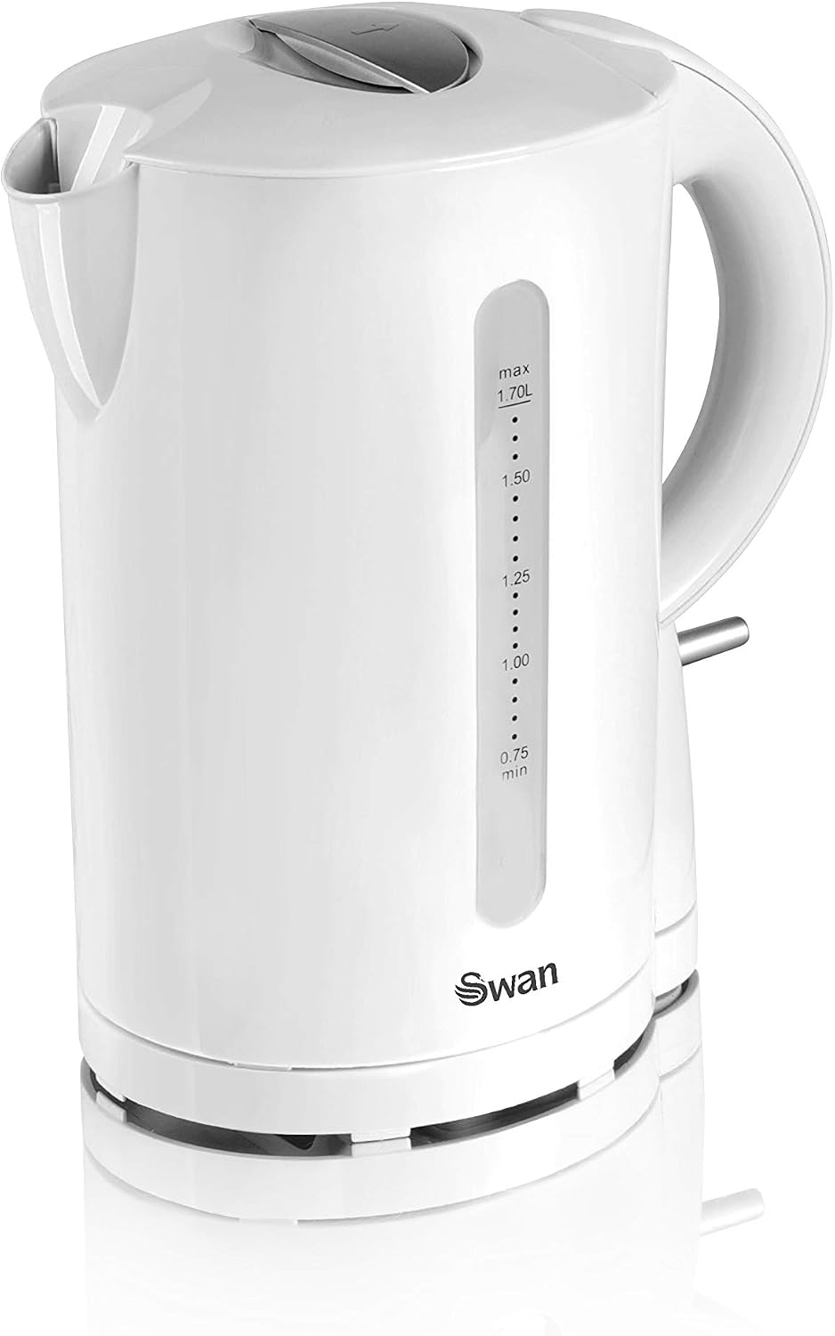 Swan SK18121N Jug Kettle with Rapid Boil, Detachable Filter, 1.7L, 2200W, White, 1.7 Litres