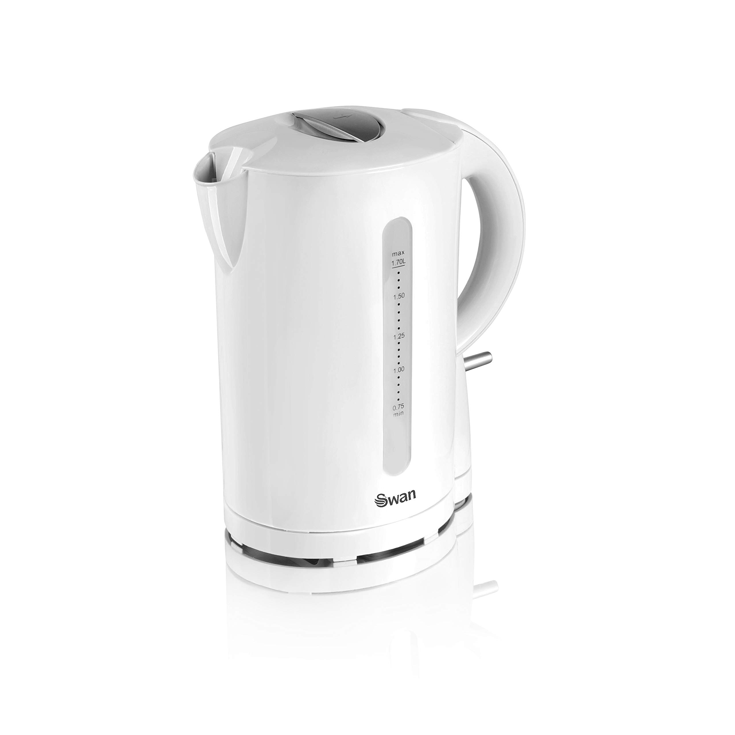 Swan SK18121N Jug Kettle with Rapid Boil, Detachable Filter, 1.7L, 2200W, White