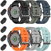 VELEYOK 22mm Quickfit Watch Band Compatible with Fenix 8 Pro/tactix 8 AMOLED 47mm/Fenix E/7 Pro/7/6 Pro/6/5 Plus/5,Silicone Bands for Descent G2/G1 Solar/Forerunner 970/965/955/945/quatix 8 7 47mm