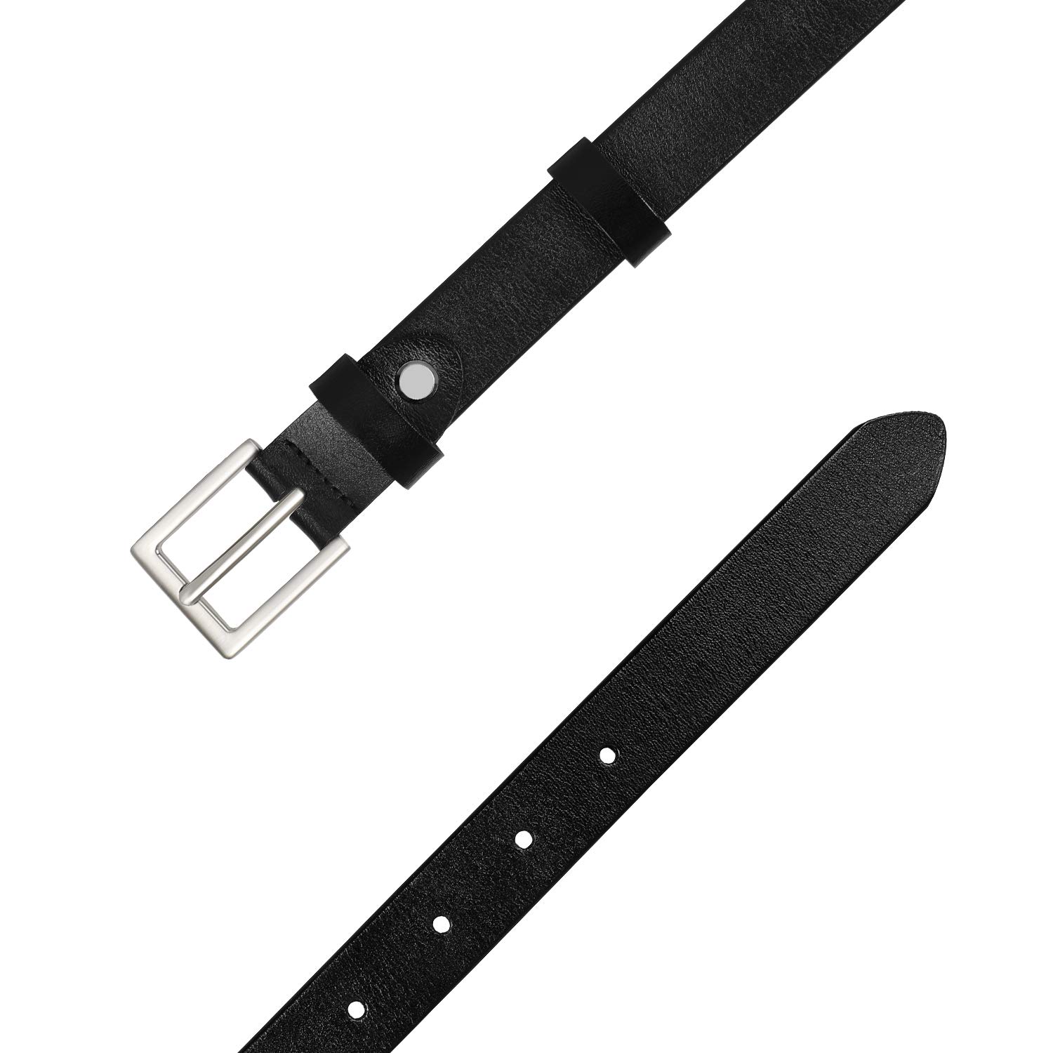 Black Leather Belts for Boys BALTEUS Designer Western Children Big Kids Belt (Fit Waist 16-20 Inches)