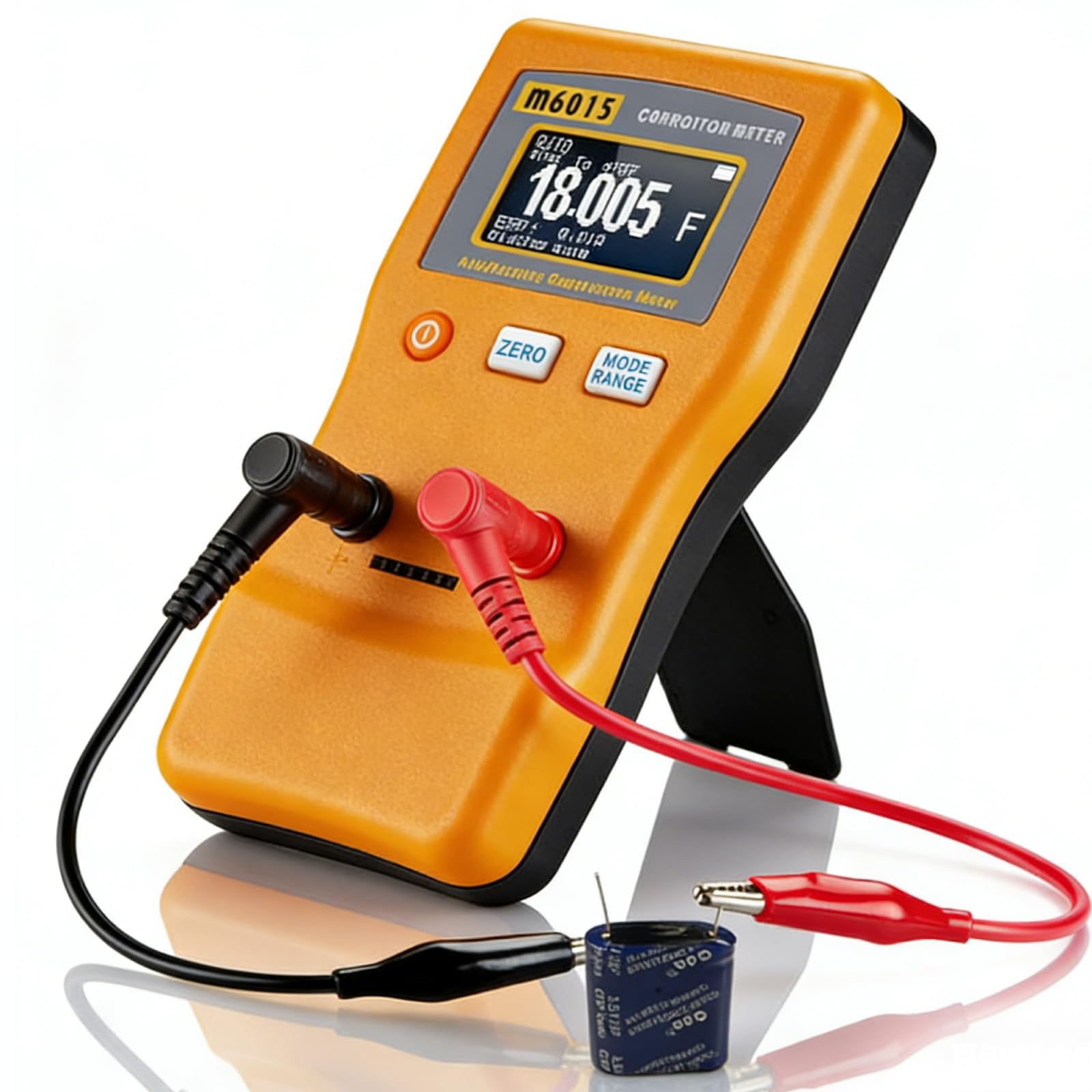 Candeon LCD Digital Capacitance Meter | Auto-Ranging Capacitor Tester (0.01pF - 470,000µF) with ESR Measurement | Handheld Component & Circuit Tester for Professionals