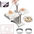 Sameme Household Double Head Automatic Dumpling Maker Mould,Dumpling Maker Press with Kneading Pad,2 Dough Pressing Tools and Spoon.Quick Dumplings Pierogi Maker for Home,Kitchen,Restaurant