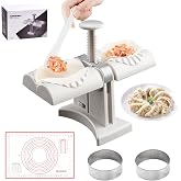 Sameme Household Double Head Automatic Dumpling Maker Mould,Dumpling Maker Press with Kneading Pad,2 Dough Pressing Tools and Spoon.Quick Dumplings Pierogi Maker for Home,Kitchen,Restaurant
