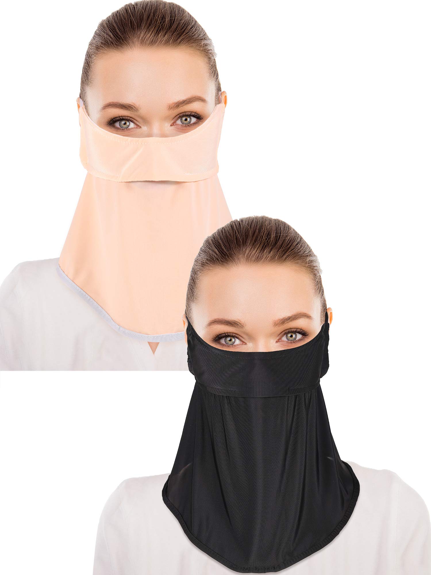 Photo 1 of 1 Pieces Unisex Sun Protective Face Cover Women UV Sun Protection Mask Face Bandana Scarf for Summer Outdoor Activities(Style 3)