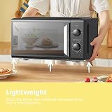 COMFEE' 19L Mini Microwave Oven Black & Mirror, 700W, Quick Defrost view 2