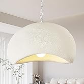 Yiludingsheng Wabi Sabi Pendant Lights,19.7in White Modern Pendant Light Resin Hanging Lamp Kitchen Island Lighting Modern Ja