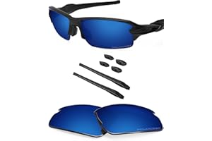 BLAZERBUCK Polarized Replacement Lenses & Sock Kit for Oakley Flak 2.0 OO9295 - Midnight Blue