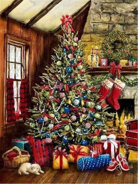 DIY 5D Diamond Painting Set Weihnachtsbaum,Adults Full Drill Crystal