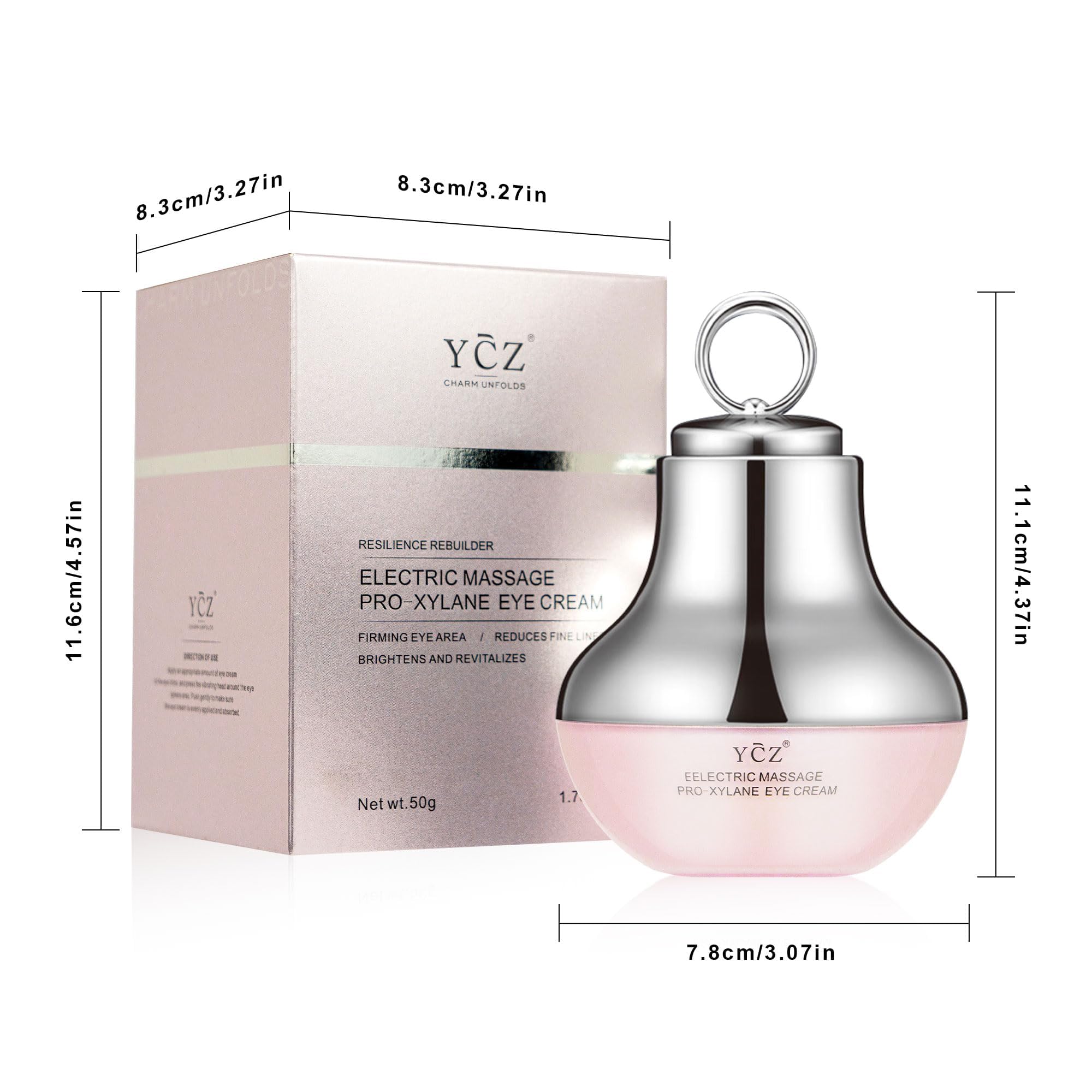 Ycz Electric Massage Eye Cream for Dark Circle, Firm and Smooth of Fine Lines, Tired Eye Refreshment with Gentle Vibration, for Anti-Wrinkle, Firming, Moisturizing
