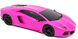 CMJ RC Cars Lamborghini Pink Aventador LP700-4 1:24 2.4GHz Lights view 6