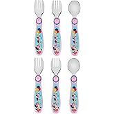 Disney Minnie Mouse Toddler Forks and Spoons Bundle - 6 Pieces - Dishwasher Safe Utensils