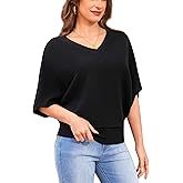 Women's Oversized V Neck Fuzzy Sweaters 2025 Casual Loose Long Sleeve Chunky Knit Pullover Jumper Tops