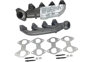 ANGYMECK 2PCs of Left & Right Side LH RH Exhaust Manifold & Gasket Kit Compatible with 2004-2014 Ford Expedition F-150 Lincoln Mark LT Navigator Replace for 674-695 7L1Z9431A 674-694 3L3Z9431CA