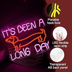 LIUOZHTEA Dimmable Dog Neon Sign Pink It’s Been A