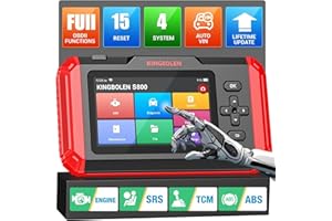 KINGBOLEN S800 OBD2 Scan Tool,ECM/at/ABS/SRS Scanner with 15 Reset,AutoVIN Car Diagnostic Tools ABS Bleed Oil SAS IMMO TPMS BMS AFS Gearbox Service,Automotive Engine Code Reader Lifetime Free Update